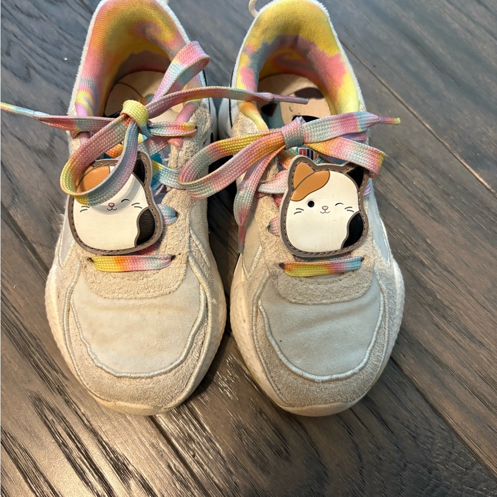 Puma Kids Beige and Rainbow Sneakers